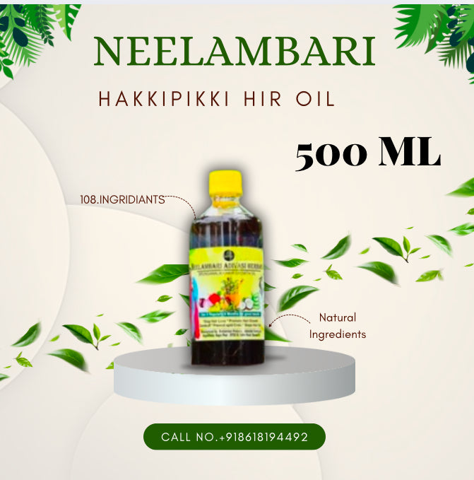 KARNATAKA HAKKI PIKKI NEELAMBARI HERBAL HAIR OIL