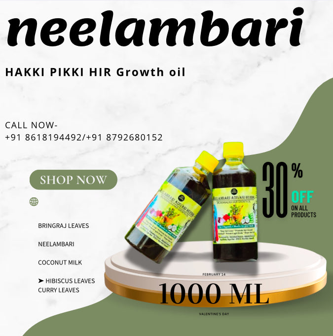 KARNATAKA HAKKI PIKKI NEELAMBARI HERBAL HAIR OIL