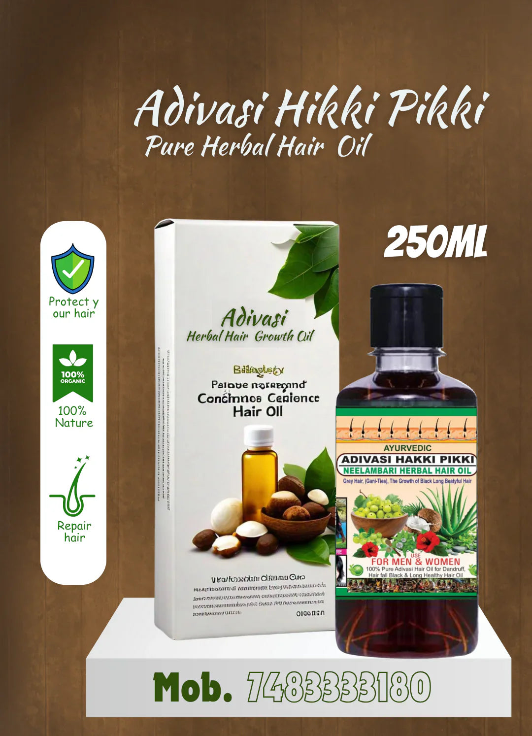 KARNATAKA HAKKI PIKKI NEELAMBARI HERBAL HAIR OIL